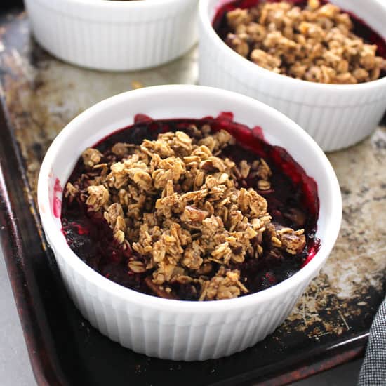 Healthy Raspberry Crisp Dessert