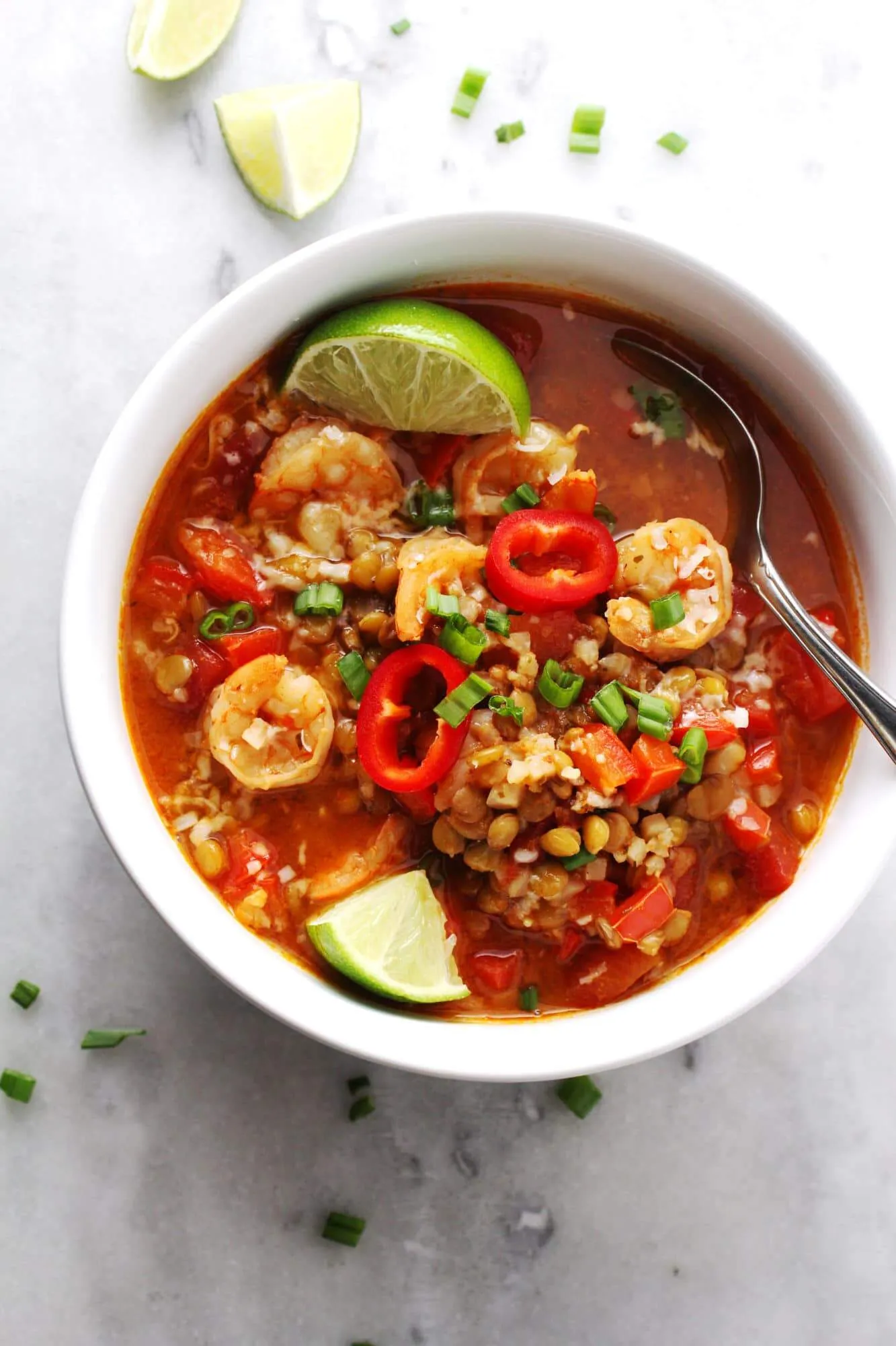 Instant Pot Shrimp and Lentil Stew