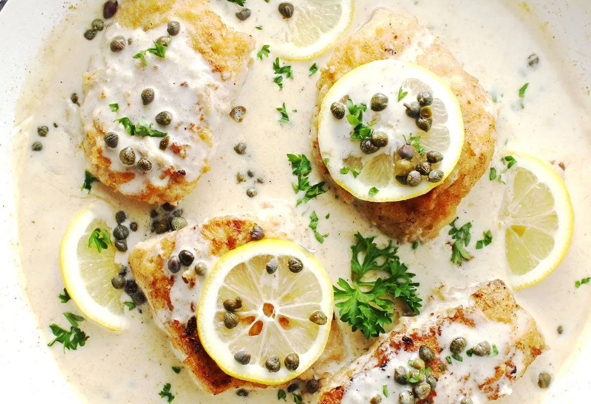 Creamy Lemon Cod Piccata