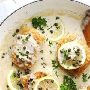 Creamy Lemon Cod Piccata