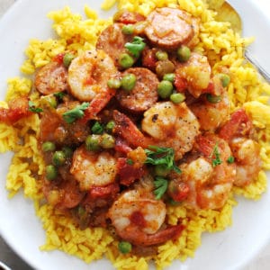 Shrimp and Sausage Spanish Rice