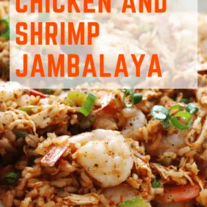 15 Minute Jambalaya with orange title.