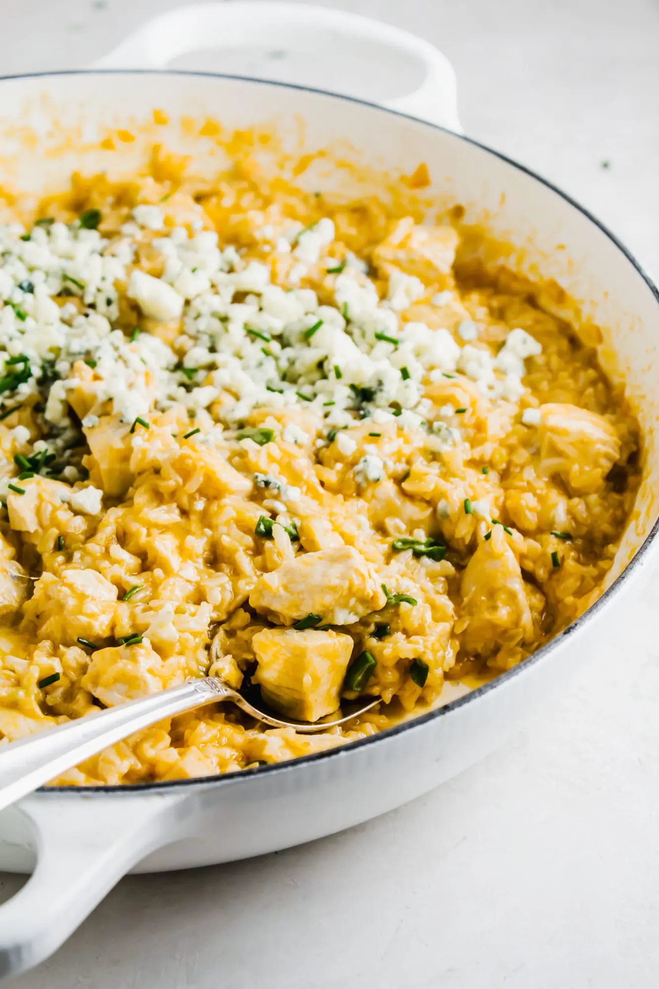 Buffalo Chicken and Rice Skillet