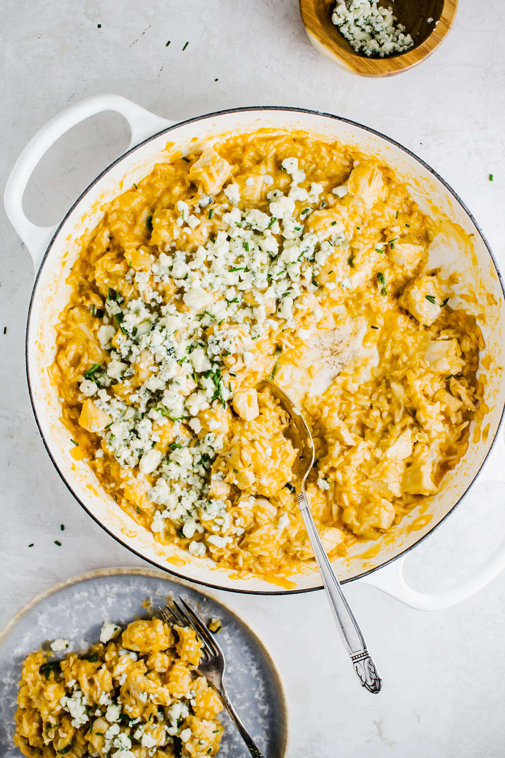 Buffalo Chicken and Rice Skillet