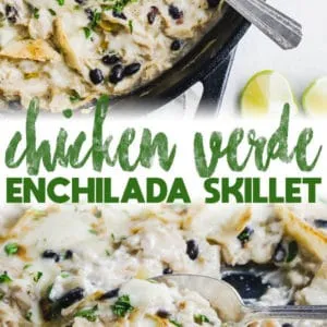 Chicken Verde Enchilada Skillet