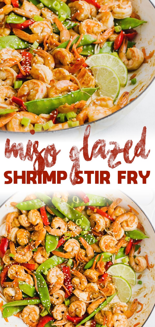 15 Minute Miso Glazed Shrimp Stir Fry