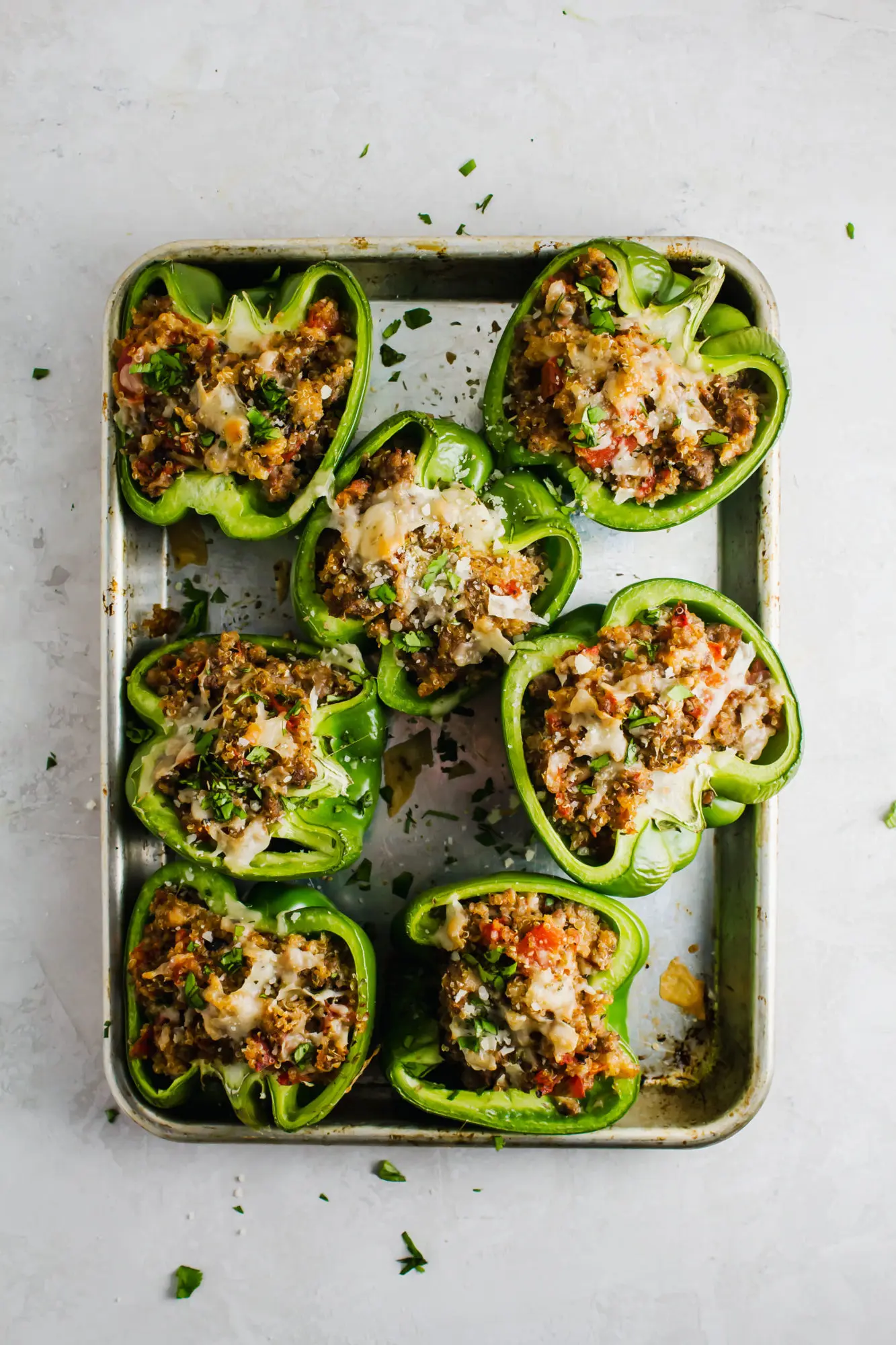 Sausage Quinoa Stuffed Peppers