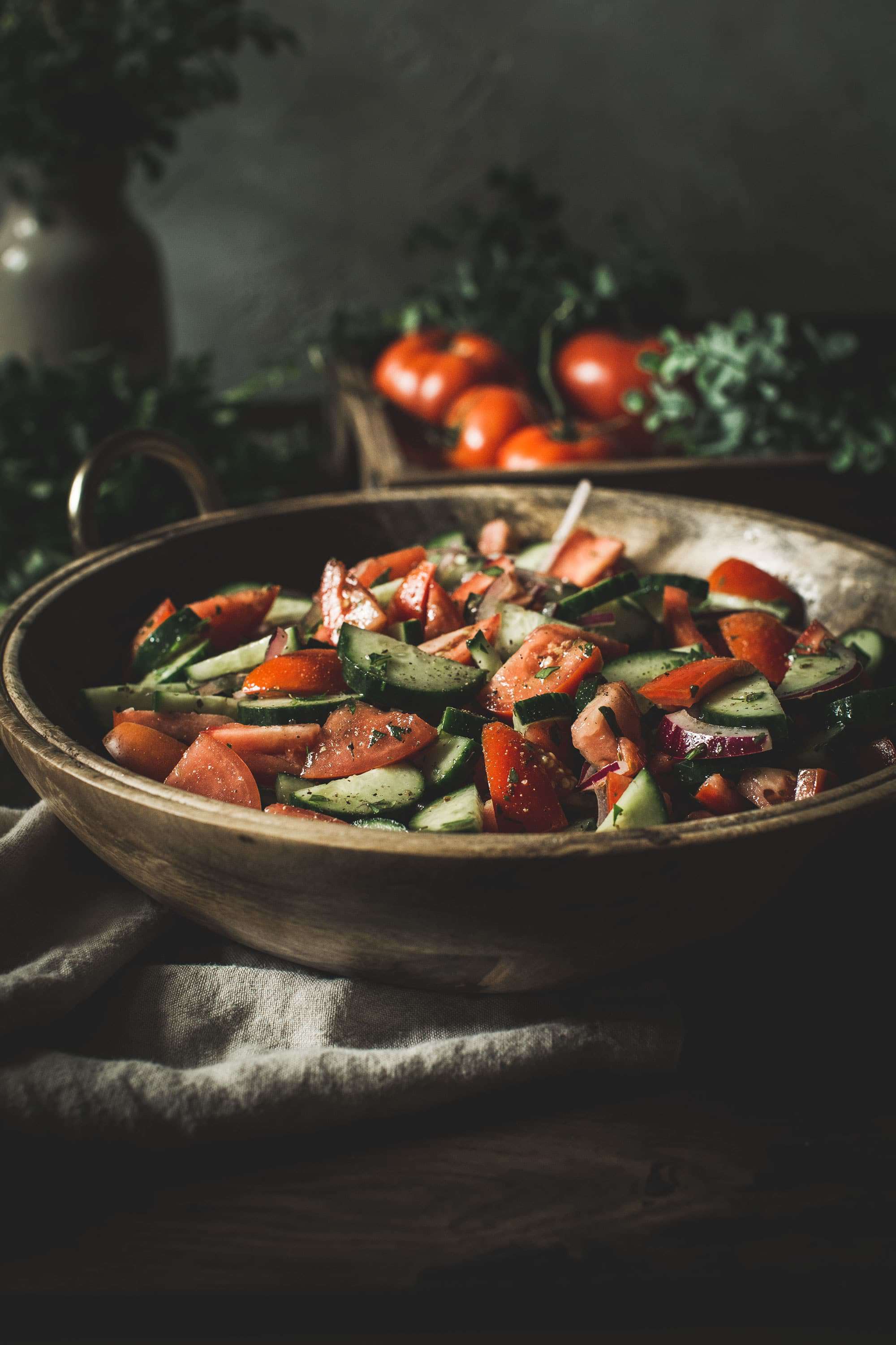 Tomato Cucumber Onion Salad - Aimee Mars