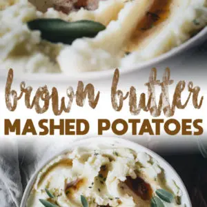brown butter mashed potatoes long pin with title