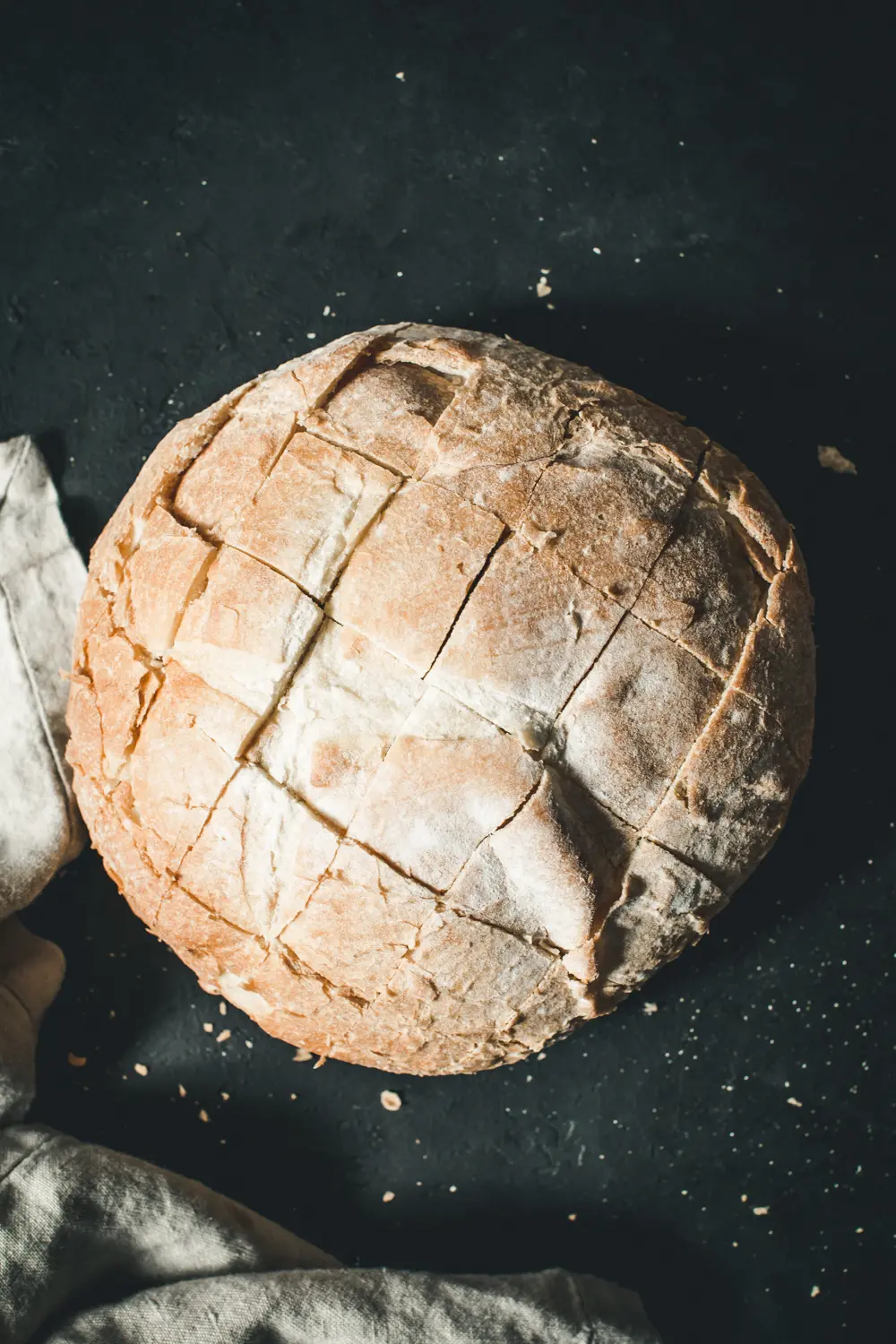 sourdough loaf cut into cubes