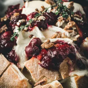 Cranberry brie pull-apart bread.