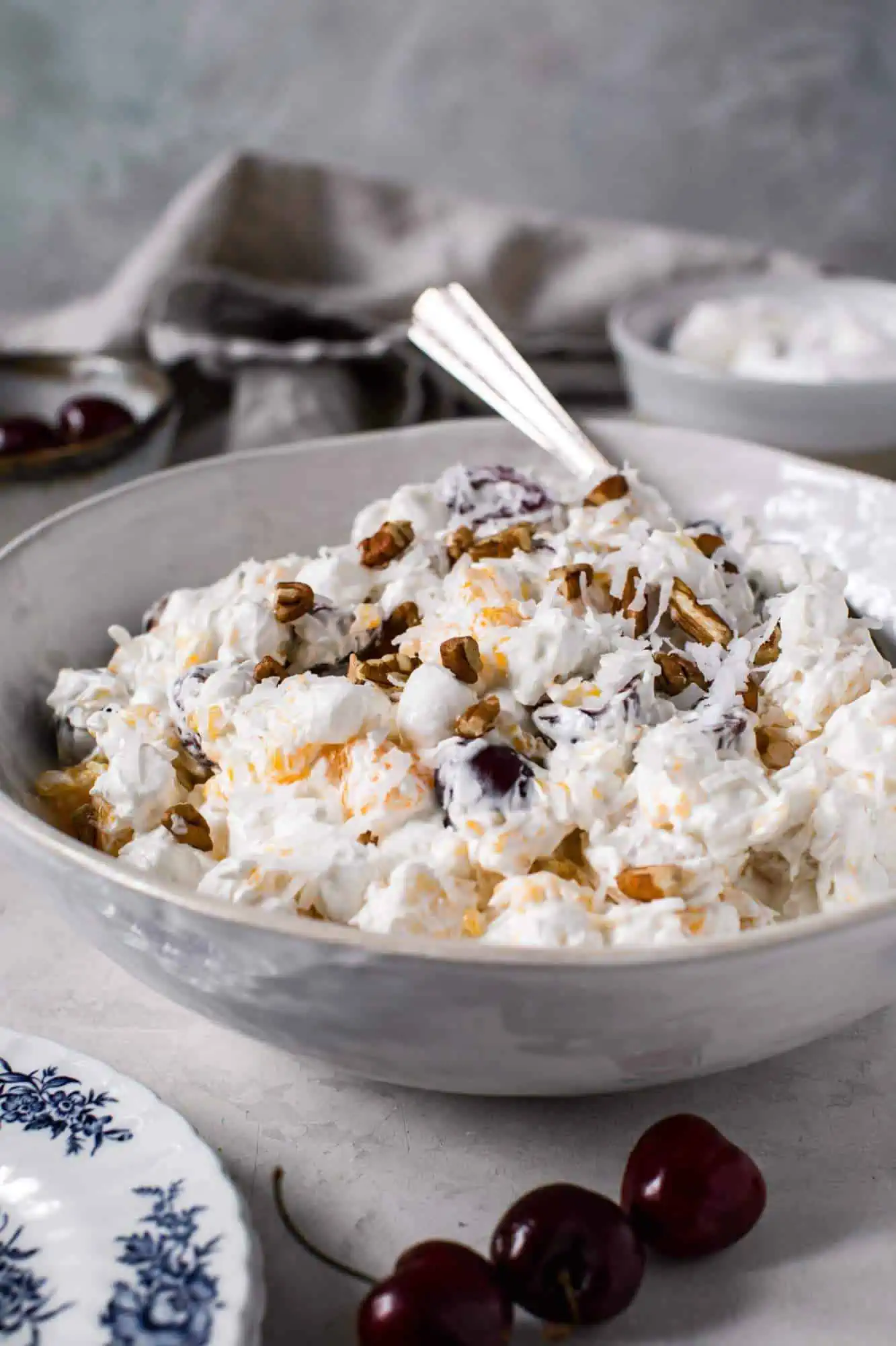 ambrosia in a white bowl
