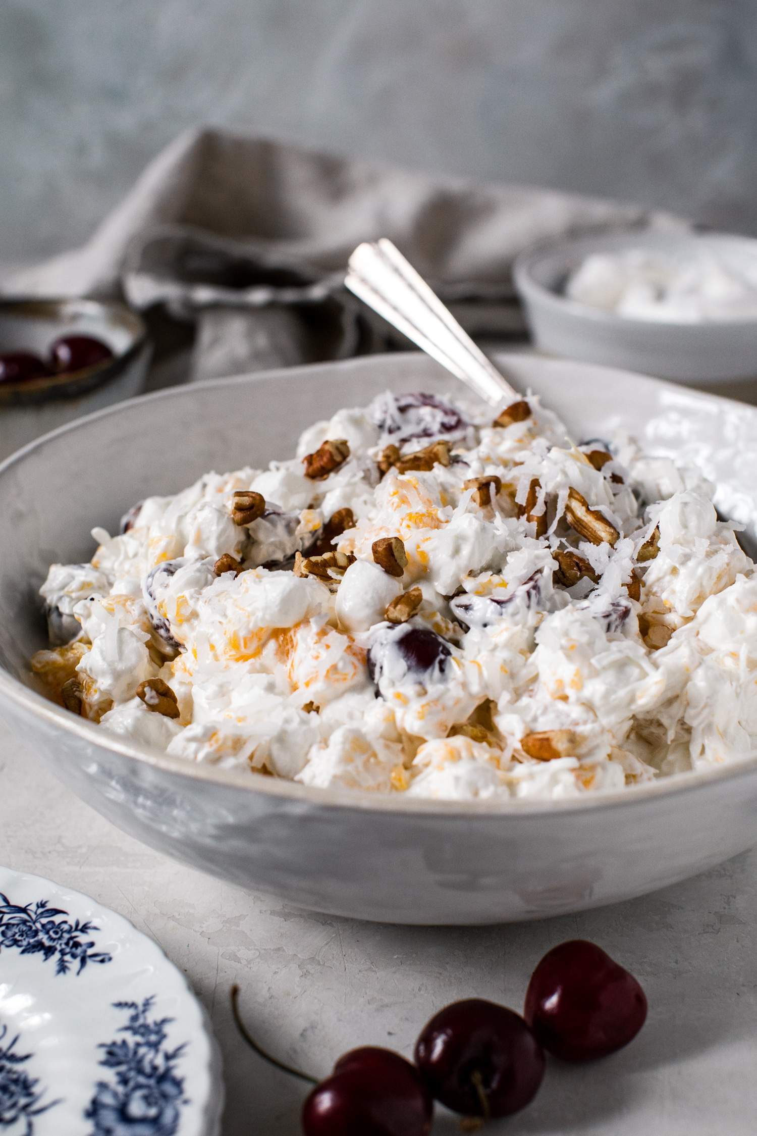 ambrosia in a white bowl