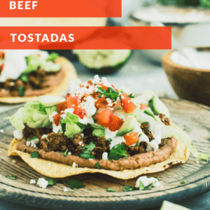 Ground Beef Tostadas Pinterest Image.