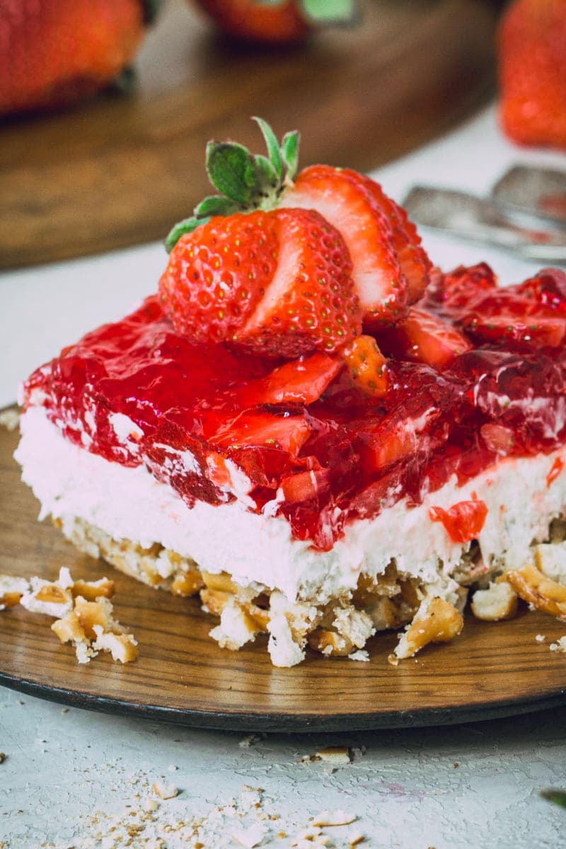 The Best GlutenFree Strawberry Pretzel Salad Aimee Mars