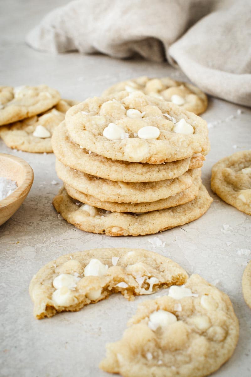 Salted White Chocolate Chip Cookies Aimee Mars