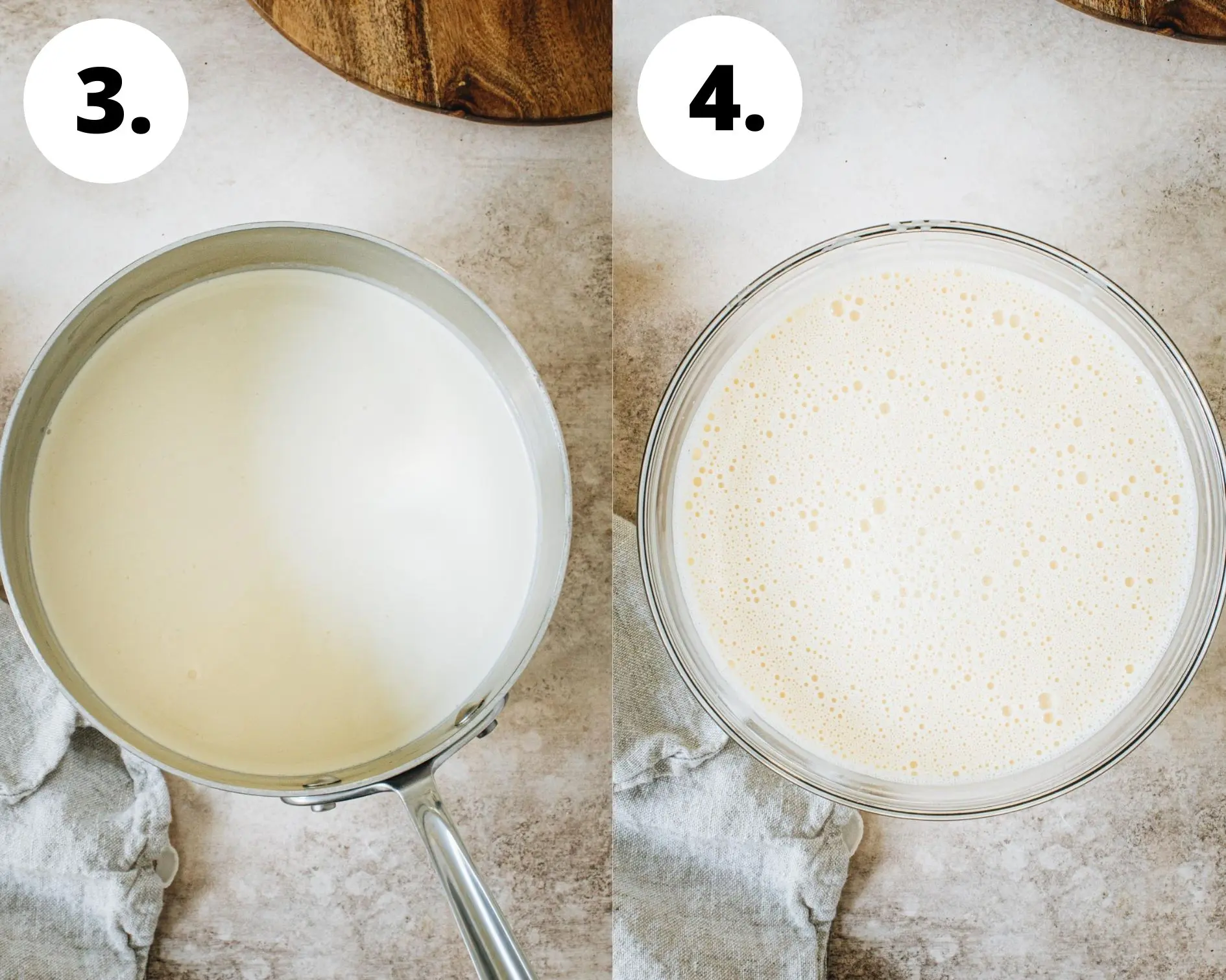 S'mores pie process steps 3 and 4.