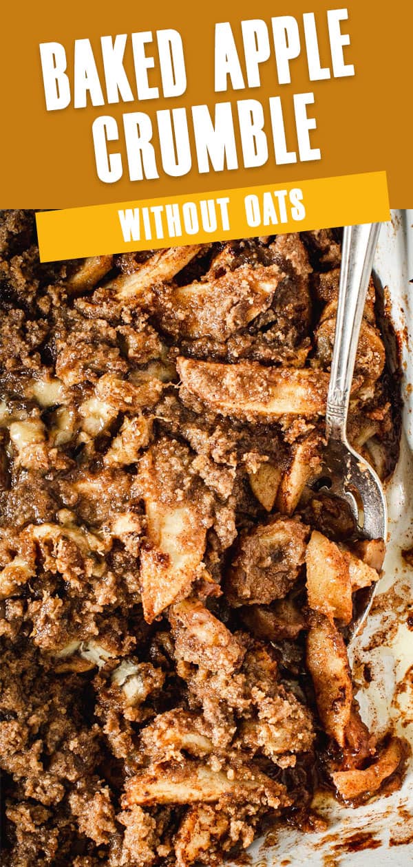 Baked Apple Crumble without Oats Pin