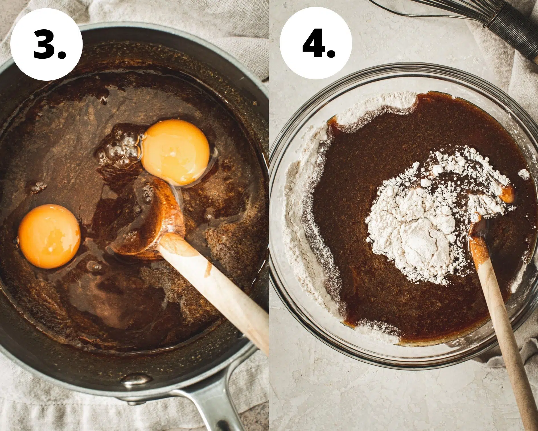 Cinnamon squares process steps 3 and 4.