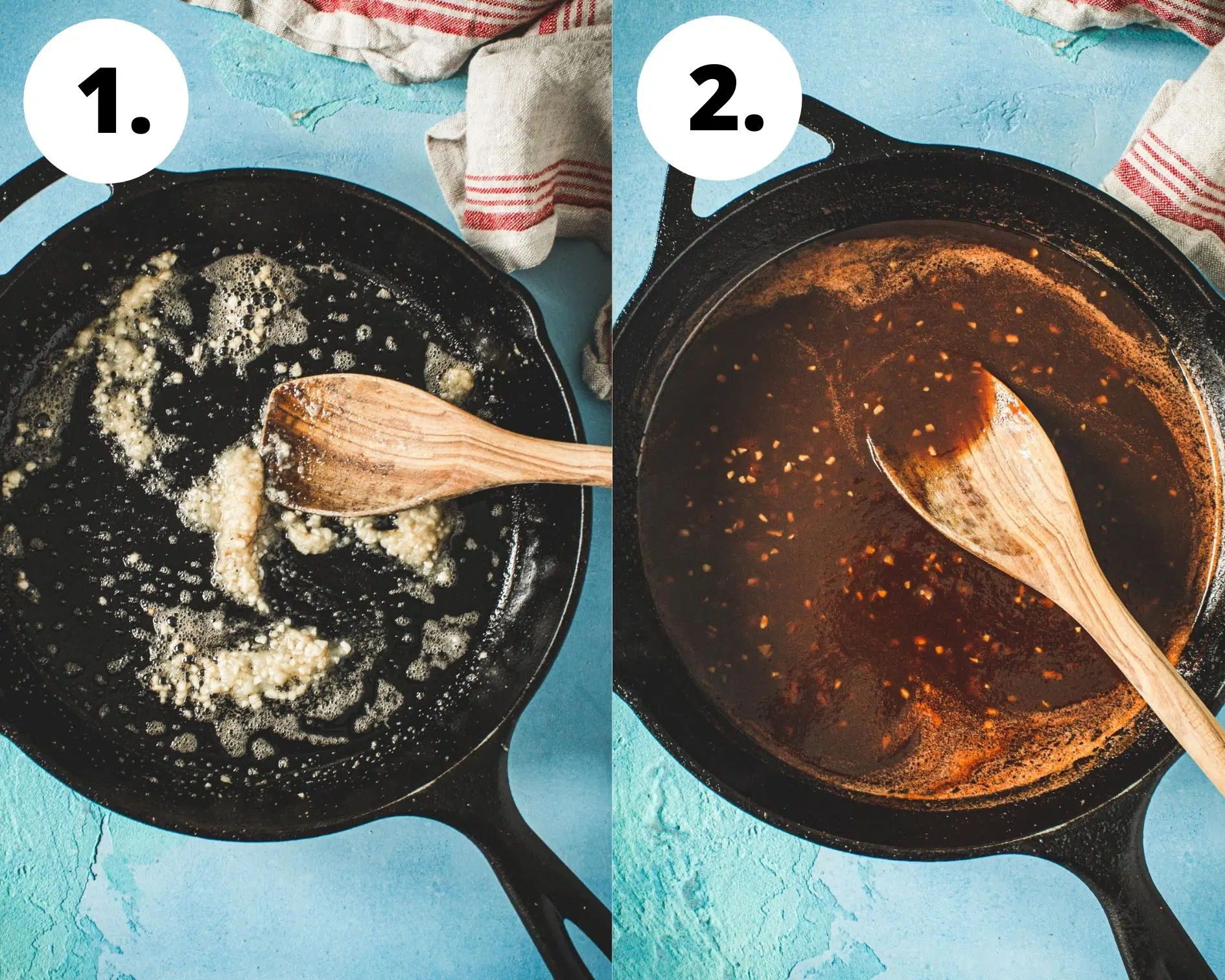 Huli huli chicken process steps 1 and 2.