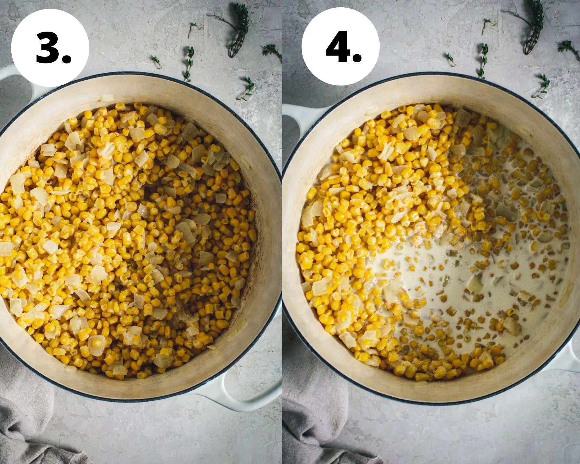 Best creamed corn process steps 3 and 4.