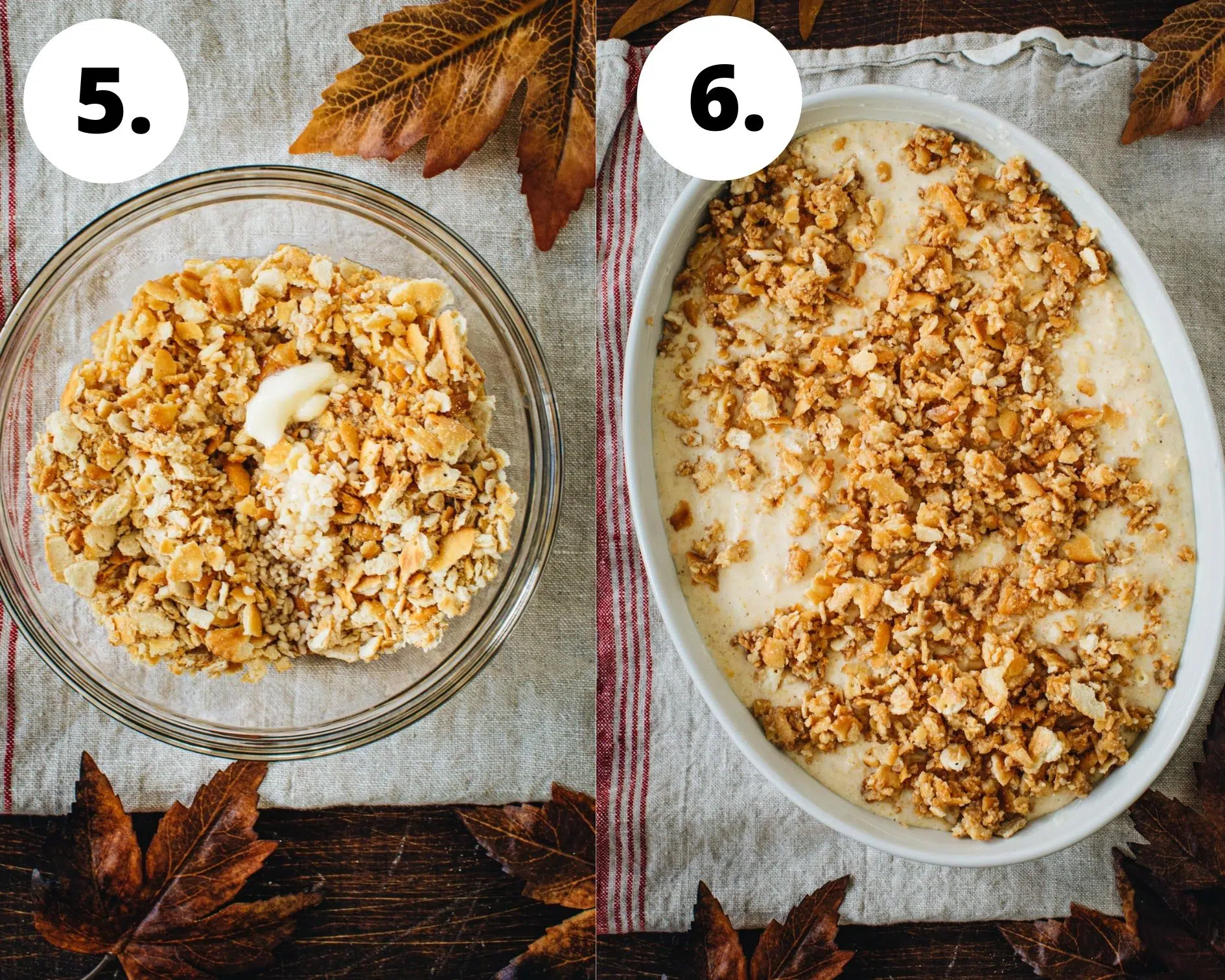 Corn spoon bread process steps 5 and 6.