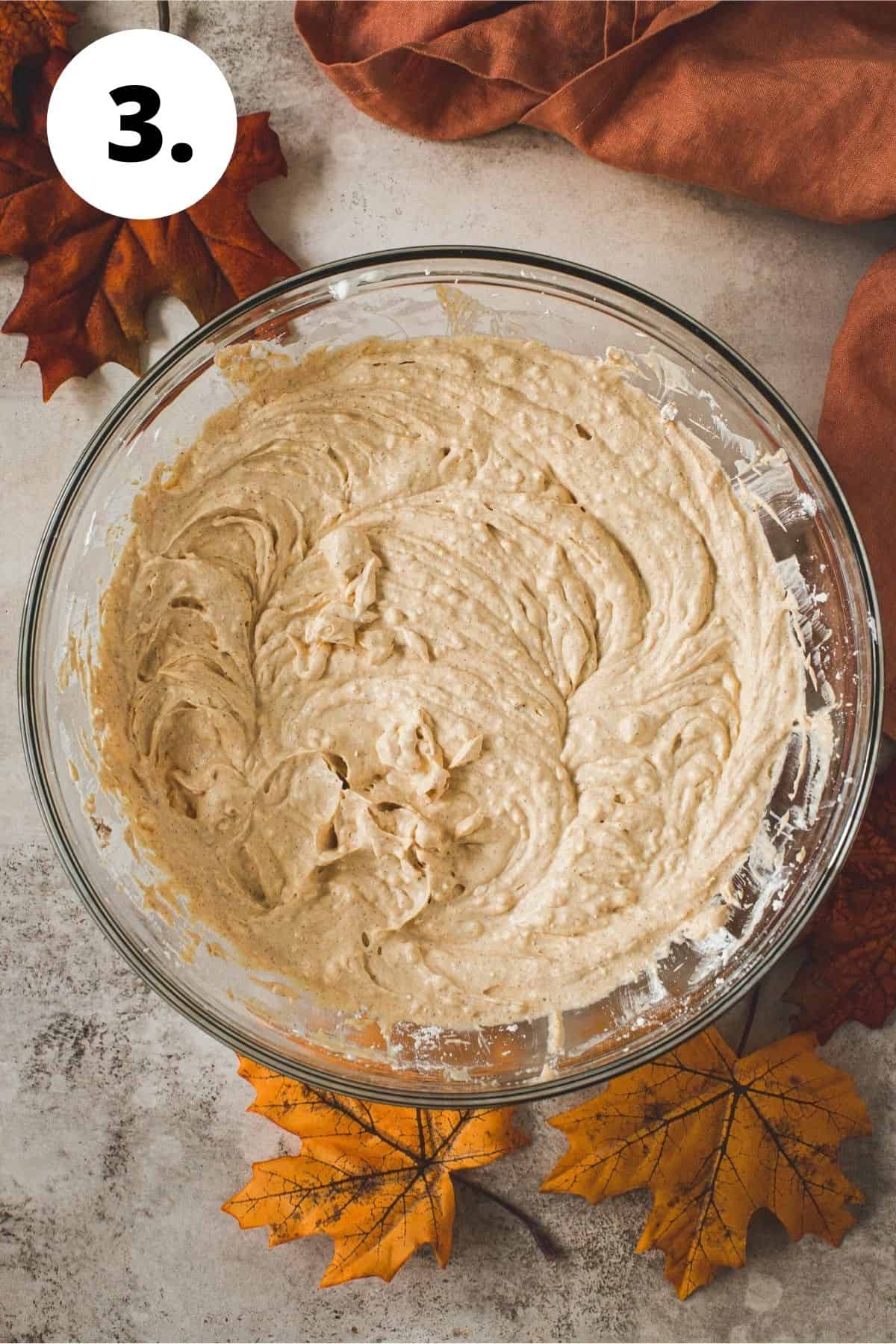 Pumpkin cheesecake dip process step 3.