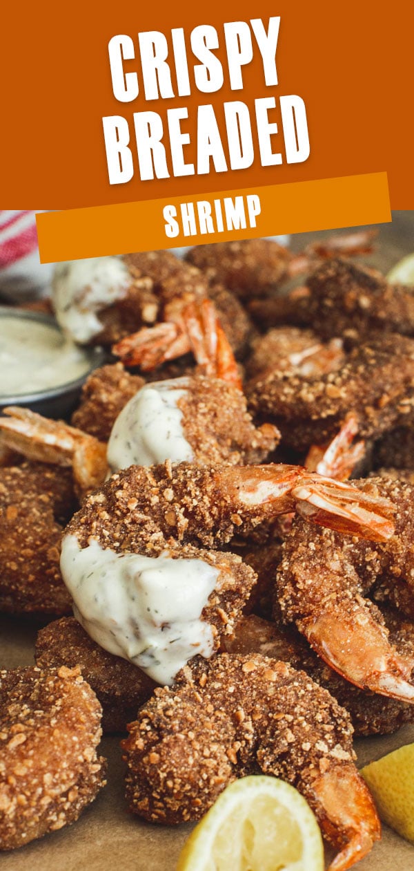 Crispy breaded shrimp dipped in tartar sauce.