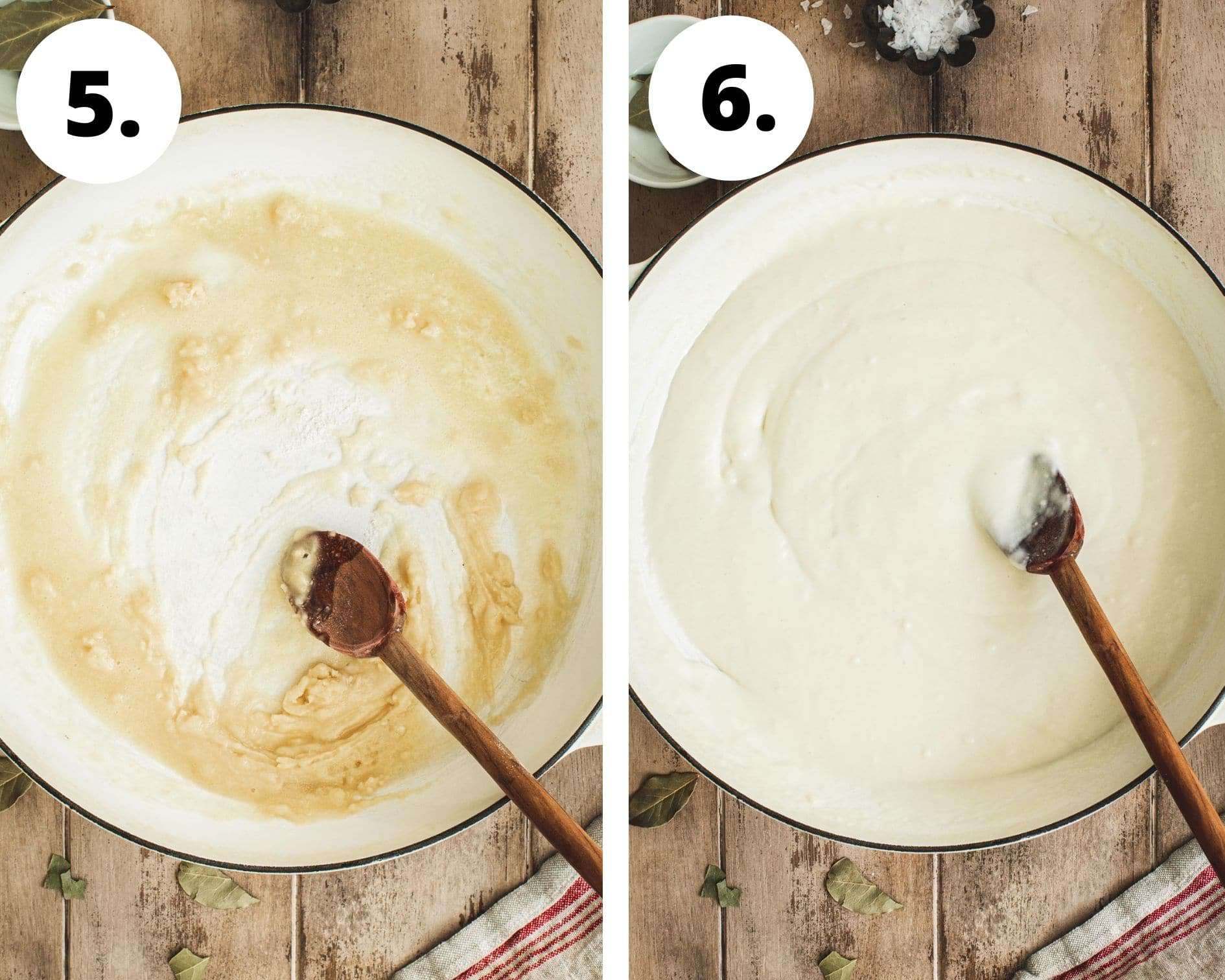 Pastitsio process steps 5 and 6.