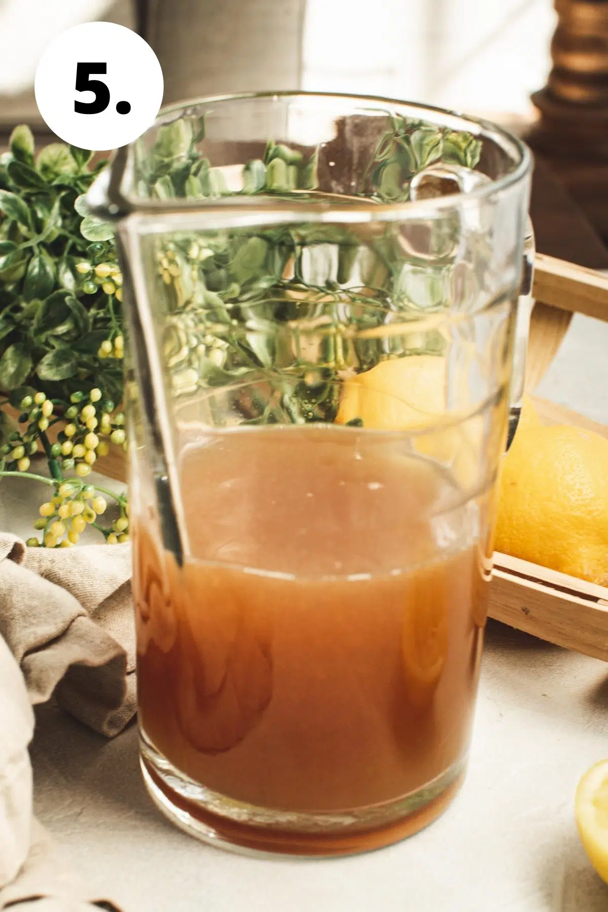 Lavender lemonade process step 5.