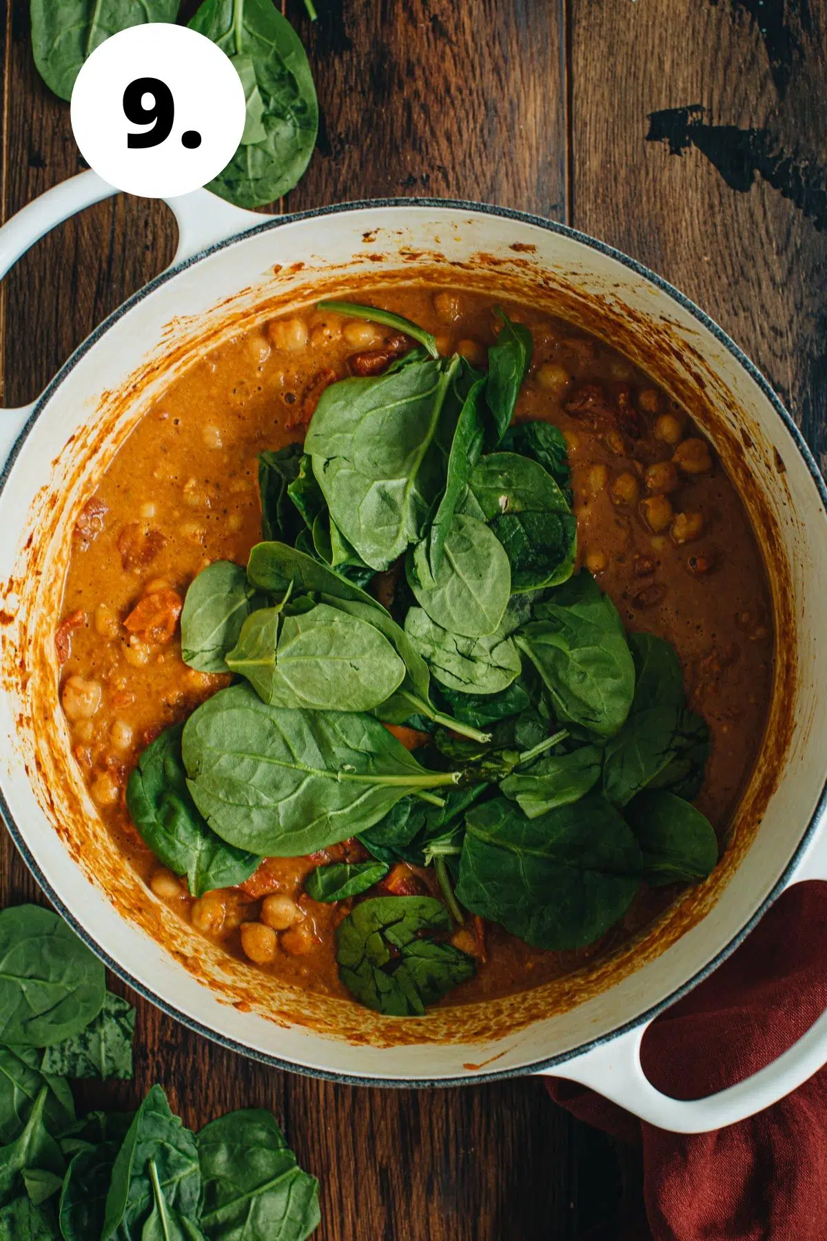 Chickpea curry process step 9.