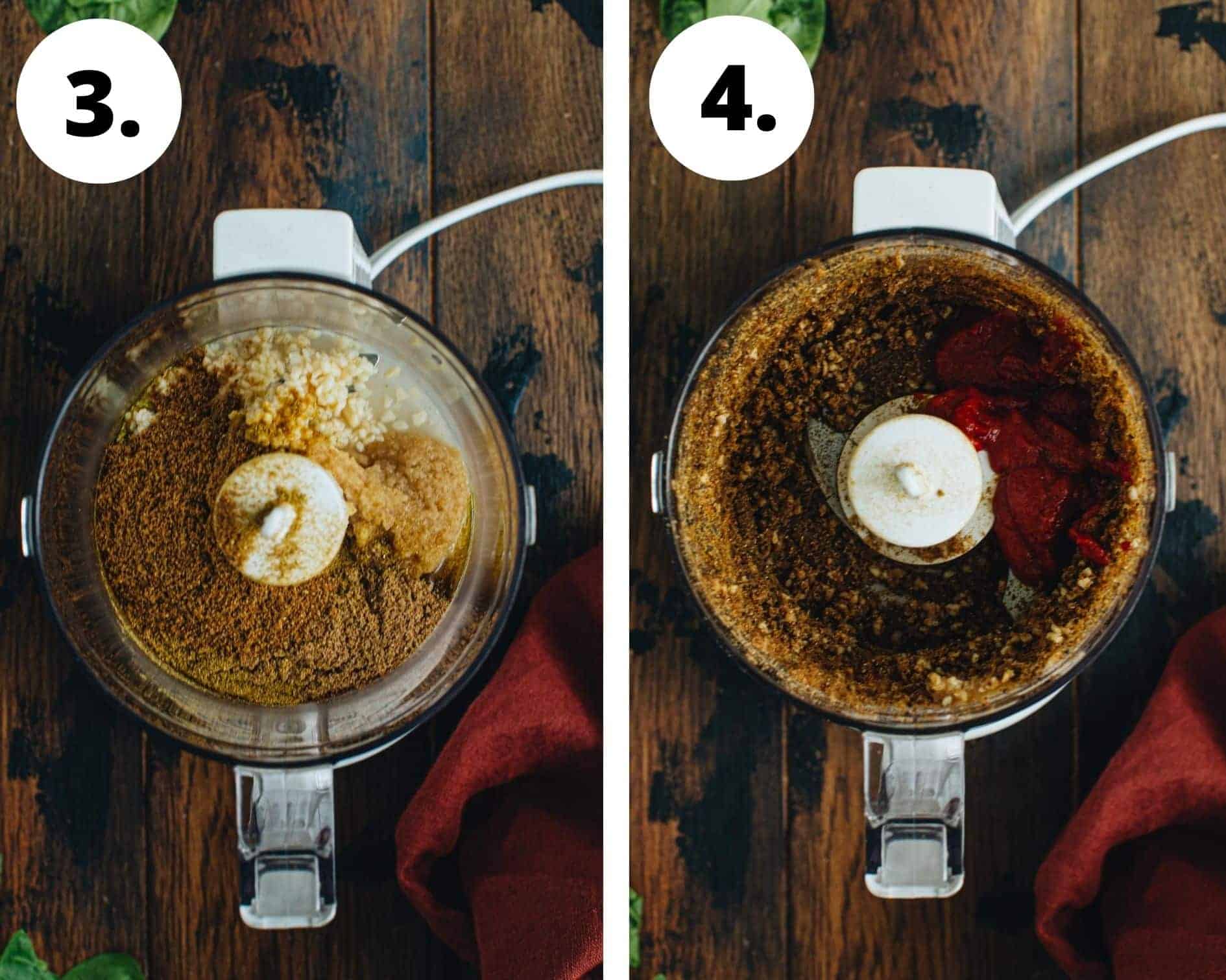 Chickpea curry process steps 3 and 4.