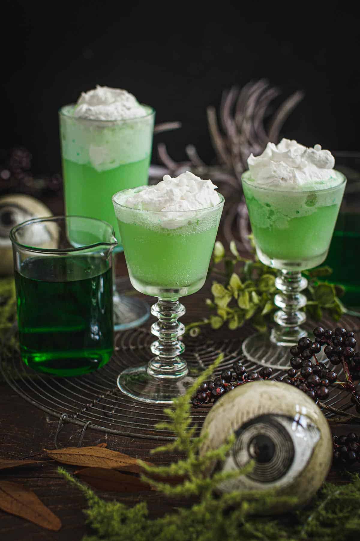 Harry Potter polyjuice potion in glasses.