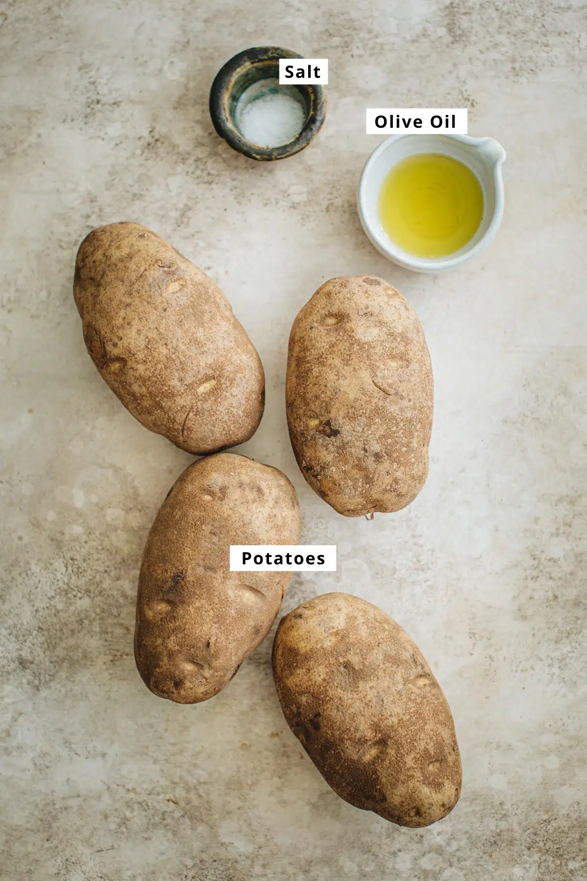 Baked potato bar ingredients.