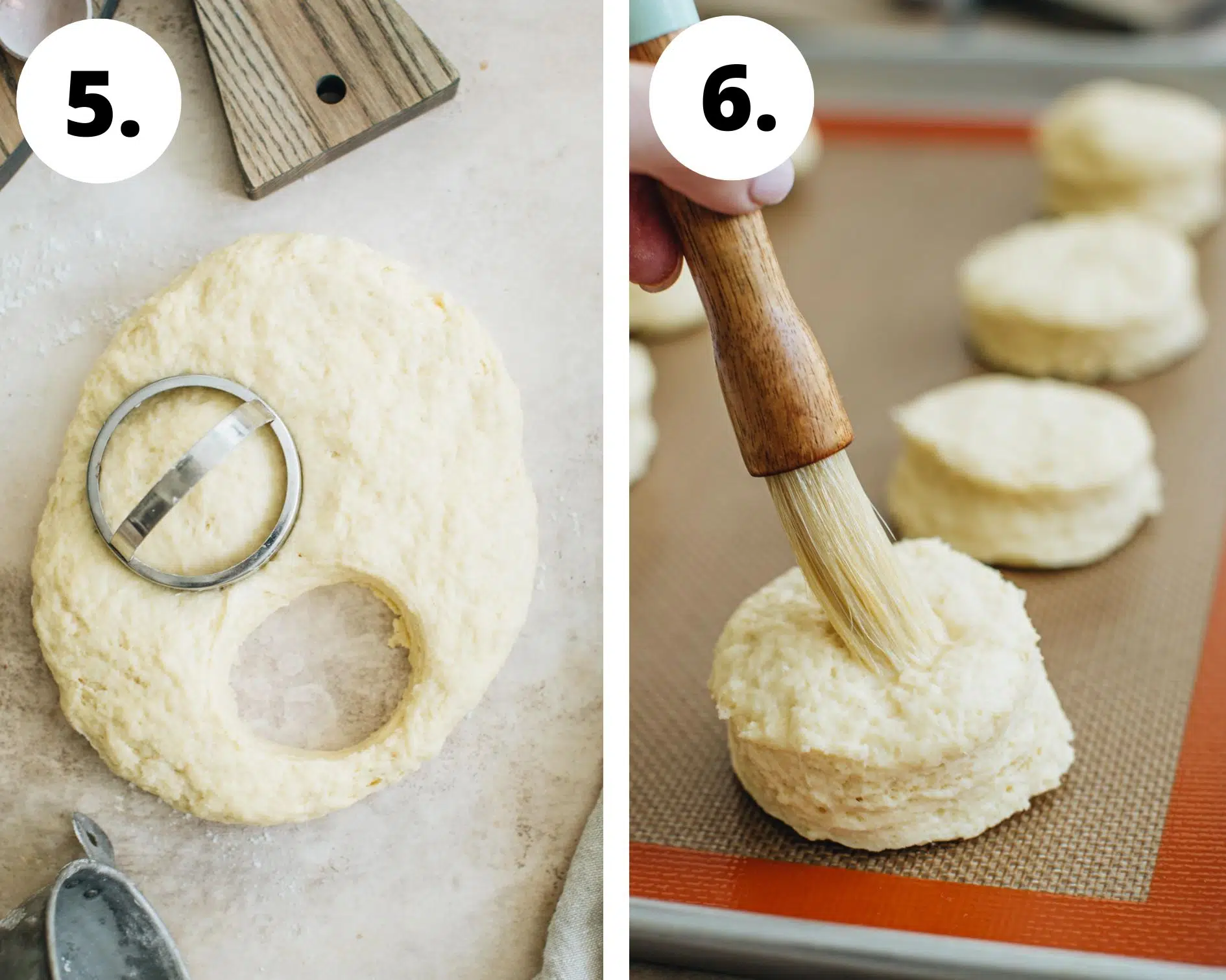 English scones recipe process steps 5 and 6.