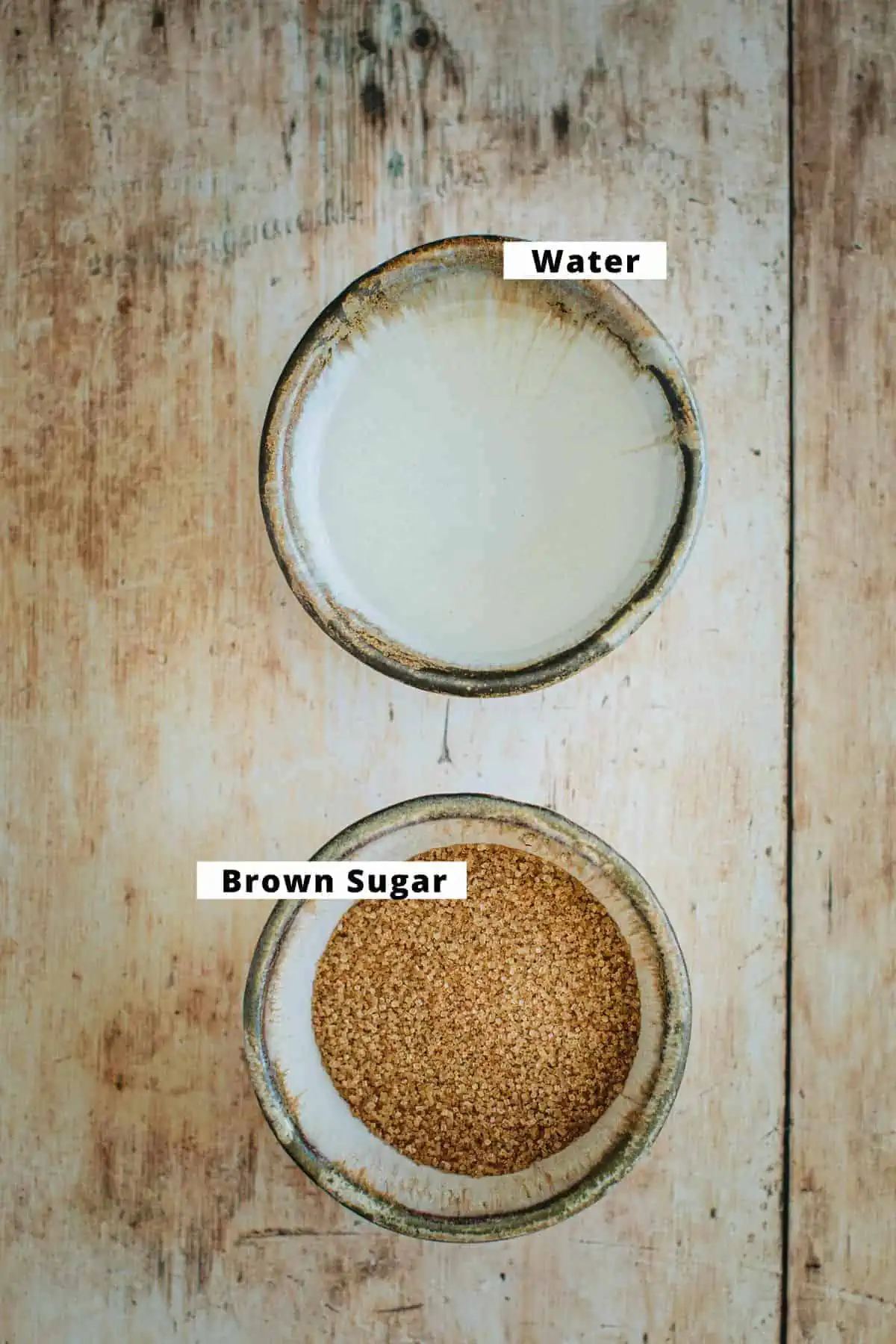 Demerara syrup ingredients.