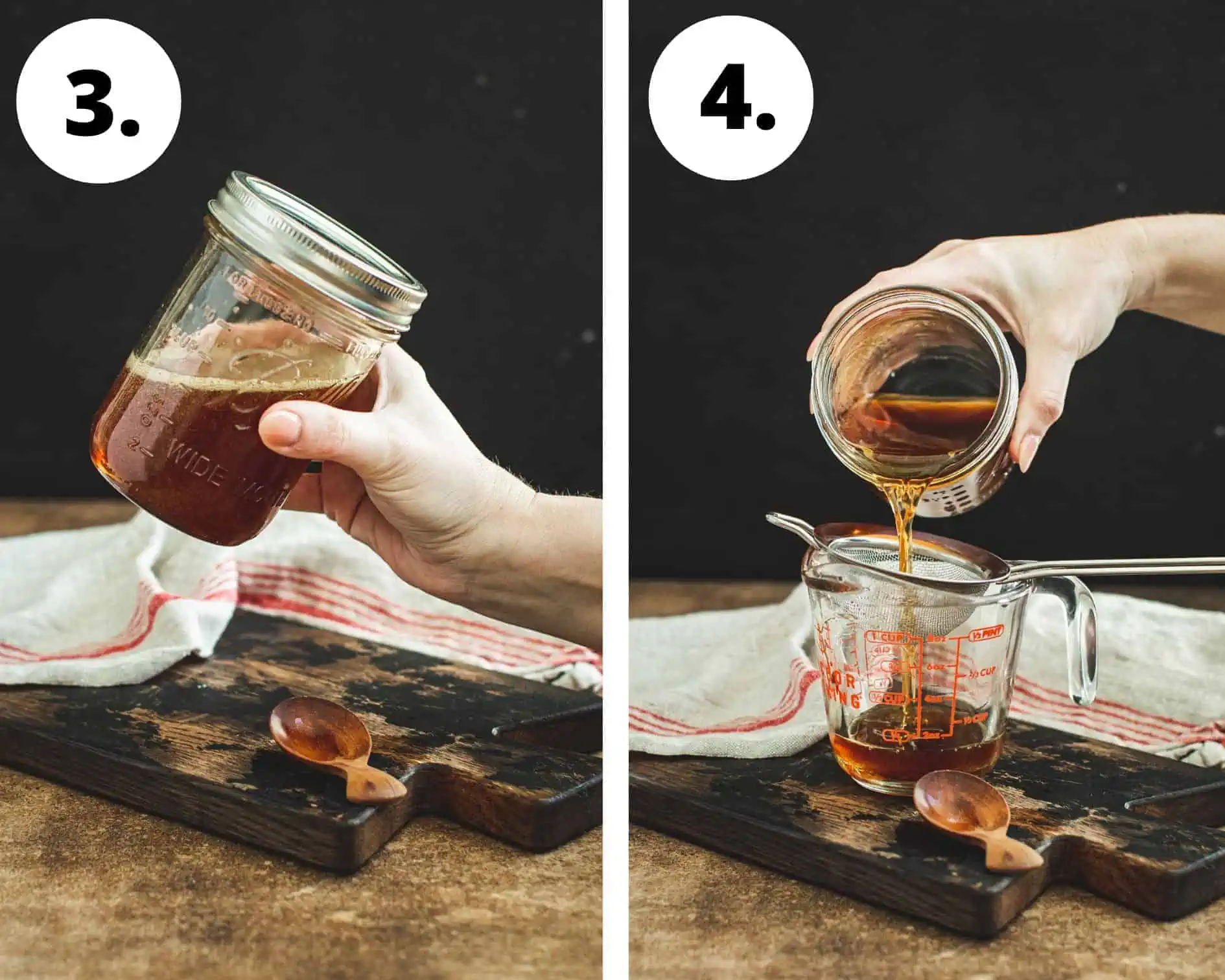 Maple extract process steps 3 and 4.