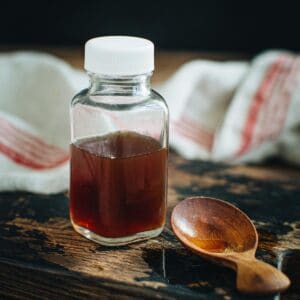 Maple extract in a bottle.