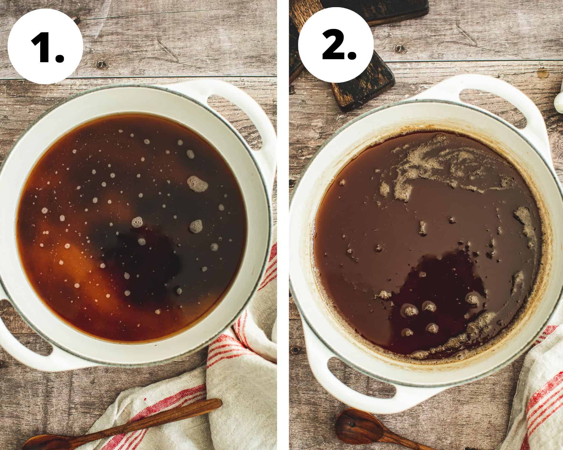Maple syrup process steps 1 and 2.