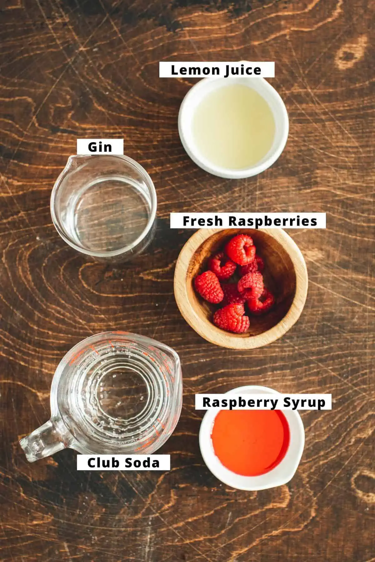 Raspberry collins ingredients.