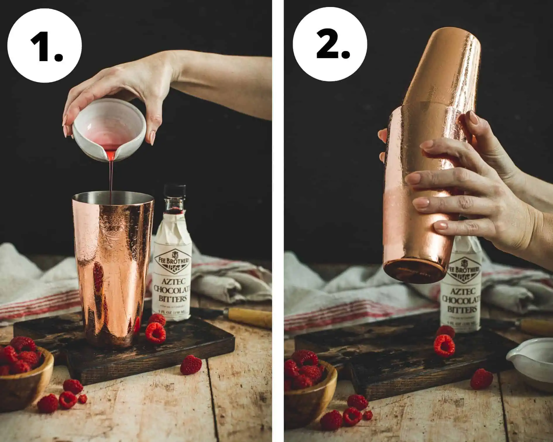 How to make a raspberry sour process steps.