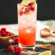 Raspberry collins cocktail.