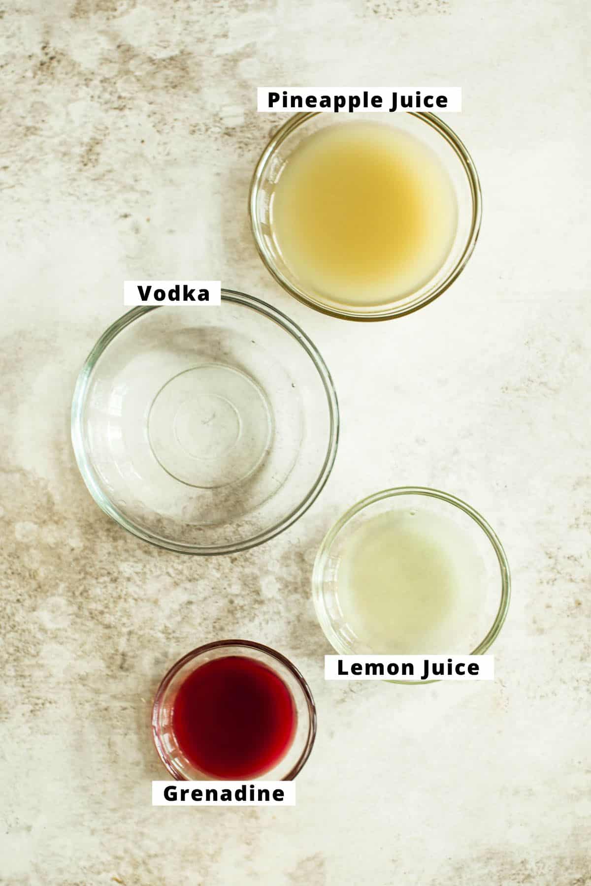 Azalea drink ingredients.