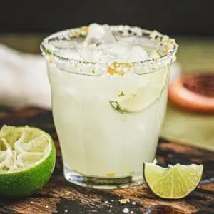 Gin margarita with a salted rim.