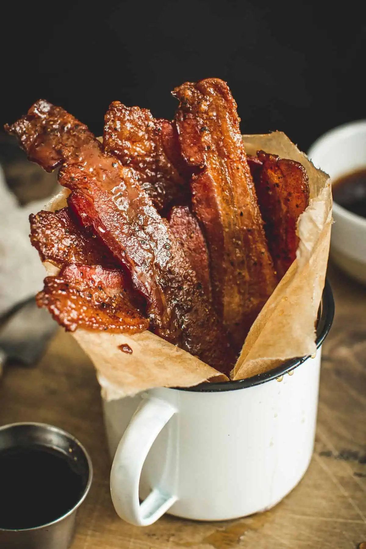 Million-dollar bacon wrapped in parchment.