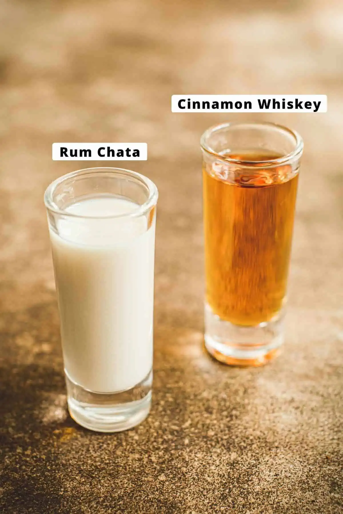 Ingredients in a cinnamon toast crunch shot.