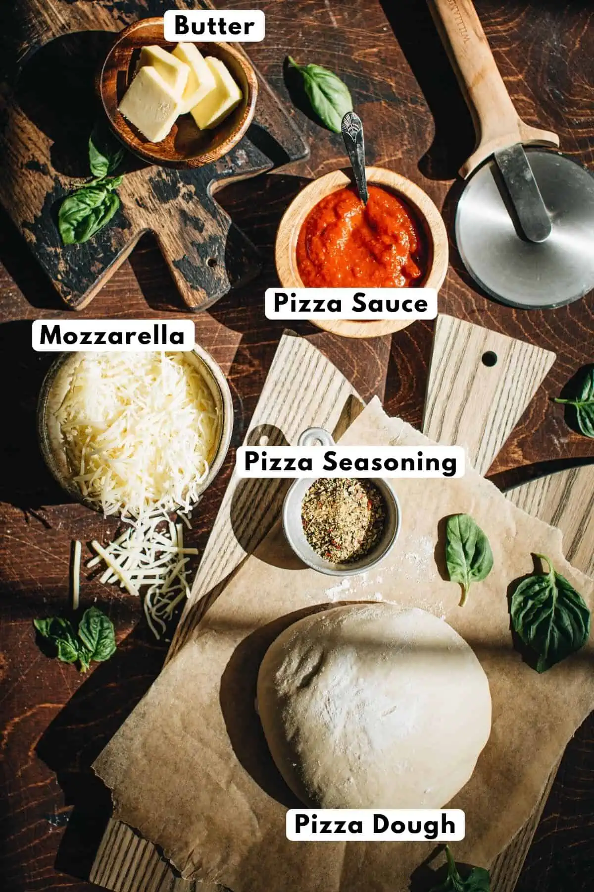 Pizza dippers ingredients.