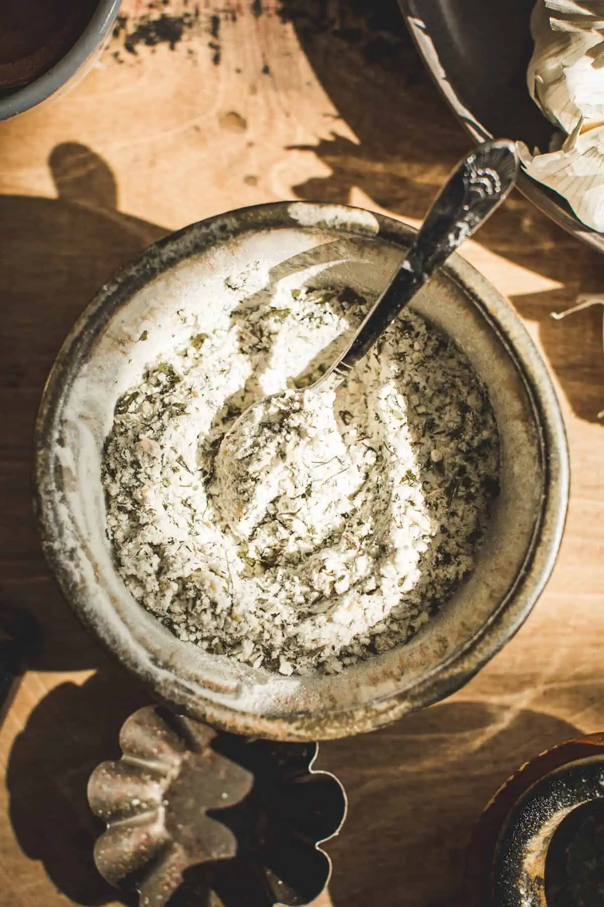 Ranch dressing mix in a bowl.