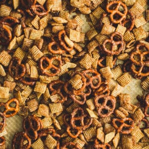 Easy churro Chex mix.