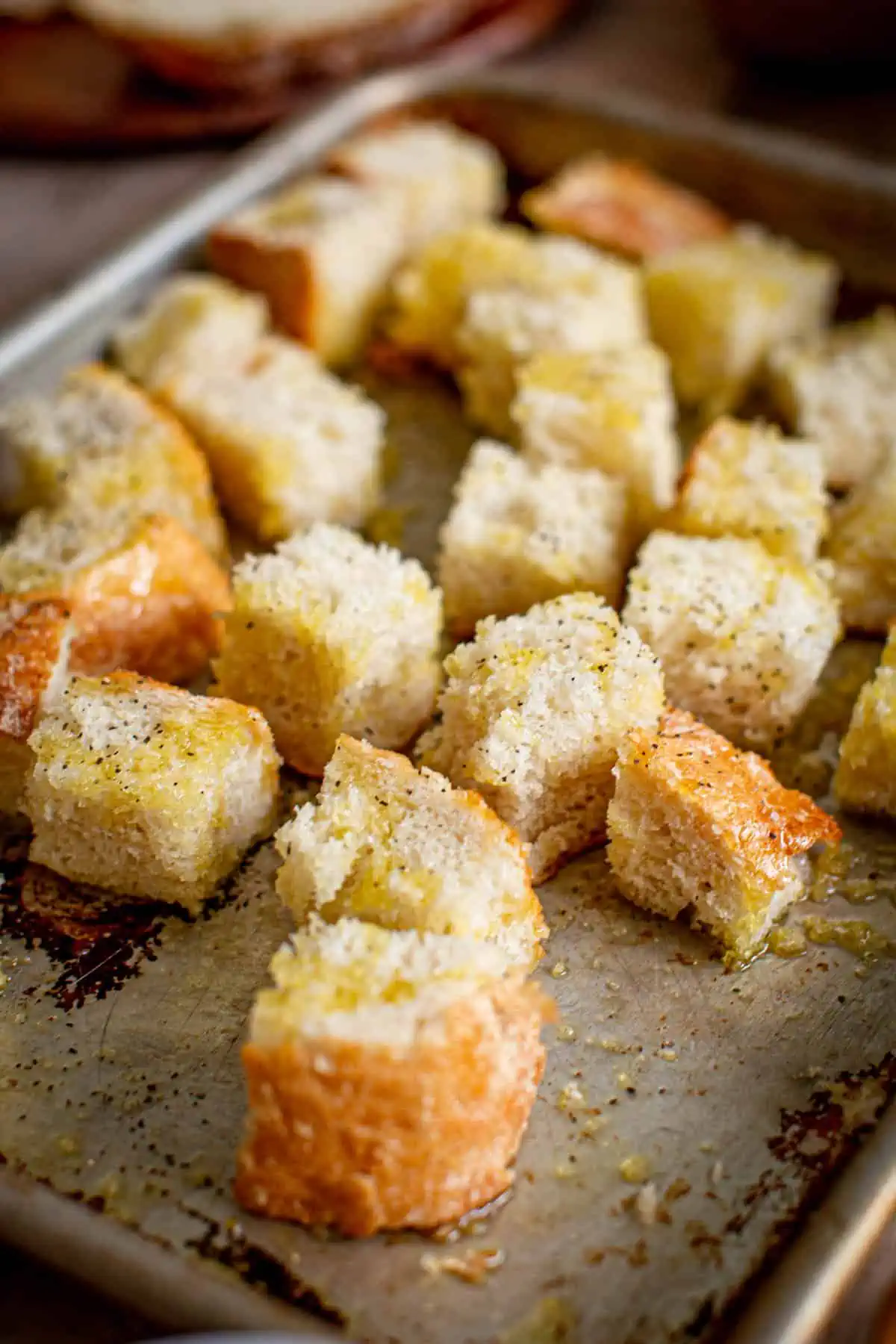 Garden salad croutons.